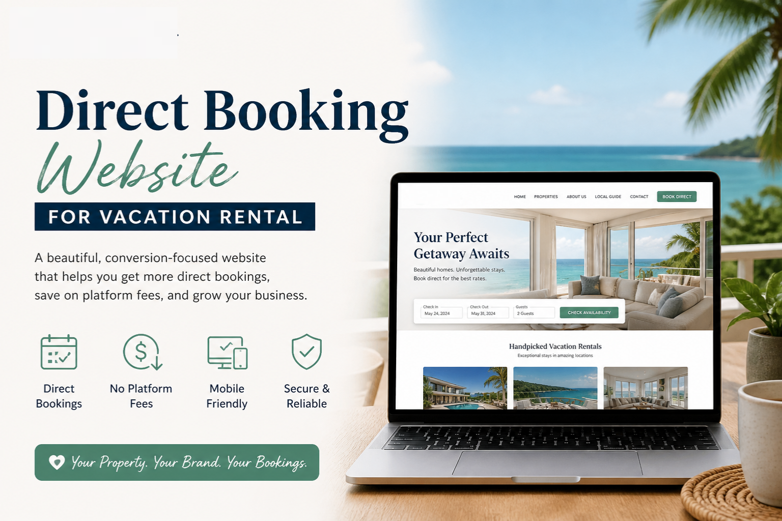 Direct Booking Website for Vacation Rental